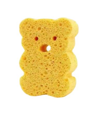 Kids Bath Sponge | Soft Baby Body Wash Scrubber Wood Pulp Sponge | Cute Shower Brush Dead Skin Remover Bath Rub Shower Sponge Bath Supplies for Deep Cleansing Orange