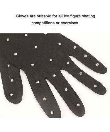 Guangcailun Fashion Figure Skating Gloves - Breathable UV Protection & Crystal Design for Cycling & Outdoor Performance - Buy Online on GoSupps.com