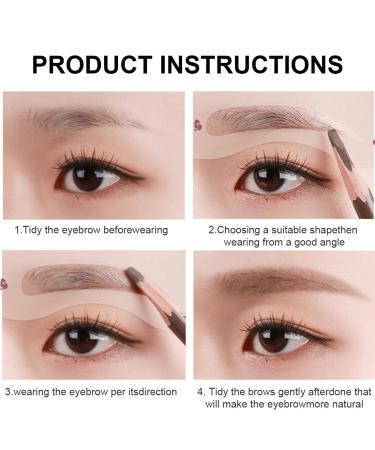 Sioppkik 24 Forms Eyebrow Template Set - Reusable DIY Makeup Tool for Perfect Eyebrows | International Shipping Available - Buy Online on GoSupps.com