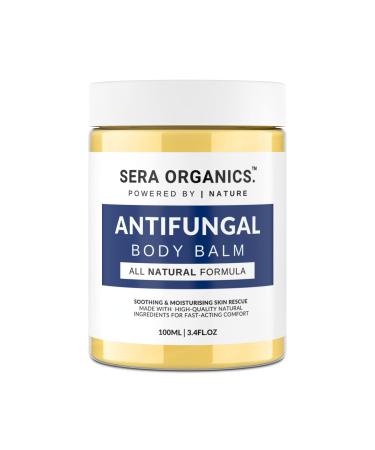 Natural Antifungal Cream - Athlete's Foot Jock Itch and Ringworm Treatment for Skin Fungus Eczema Relief - Made in UK (100g) by Sera Organics