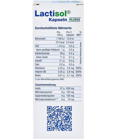 Lactisol Capsules Plus - 30 Pieces with Lactic Acid Cultures for Digestive Health | International Shipping Available - Buy Online on GoSupps.com