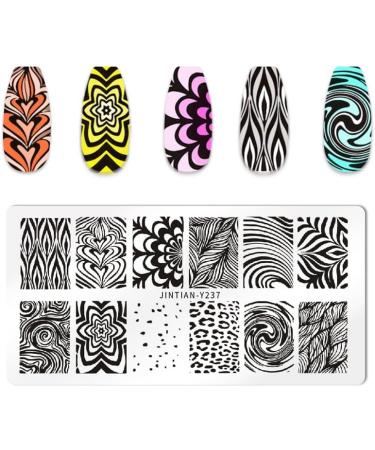 MWoot Nail Stencil Stamp Set - 3PC Geometry Lines & Butterfly Flower Nail Art Plate Kit for Stunning Manicures - Buy Online on GoSupps.com