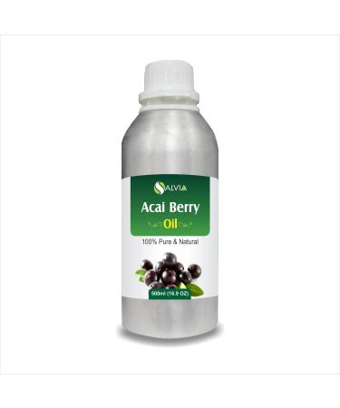 Acaiberry Oil with Dropper 100% Natural Pure Oil by Salvia (500 ml (16.9 Ounce))