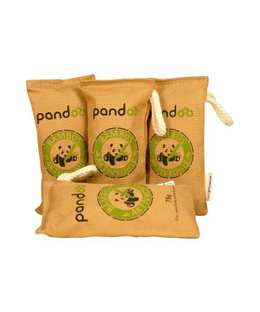 Pandoo air freshen from bamboo of course with activated carbon |Air purifier dehumidifier space freshener & odor remover for shoes car drawer apartment and suitcase (4 pieces 75 g) 4 x 75g - Buy Online on GoSupps.com