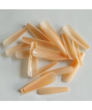 LuckForever 120pc XL Beige Coffin False Nails - Extra Long Ballerina Nail Art Tips - Buy Online on GoSupps.com