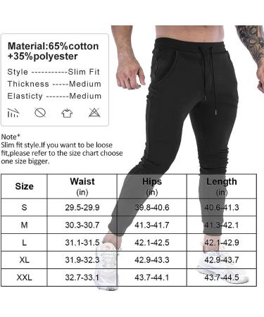 Wangdo Men's Slim Joggers - Black Medium | Gym Workout Sweatpants for Running and Training - Buy Online on GoSupps.com