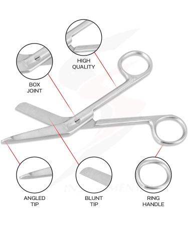 Lister Bandage Scissor Stainless Steel 5.5 - Ideal for First Aid, Dressing Changes, Student Nurses, and Paramedics - Buy Online on GoSupps.com