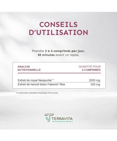 Fat and Sugar Sensor | 2 Patented Natural Active Ingredients for Slimming and Weight Loss | 27% Fat Removal | Ideal Before a Heavy Meal | 90 Tablets | Made in France | Terravita - Buy Online on GoSupps.com