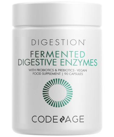 Codeage Fermented Digestive Enzymes Supplement - Probiotics Prebiotics Vitamins - Stomach & Food Enzyme - Amylase Lipase Lactase - Plant Based Vegan Non-GMO - 3 Months Supply - 90 Capsules - Buy Online on GoSupps.com