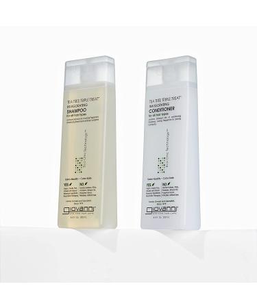 GIOVANNI Tea Tree Triple Treat Shampoo 24 oz - Sulfate & Paraben Free, Cooling Peppermint & Eucalyptus for Dry Scalp Relief - Buy Online on GoSupps.com