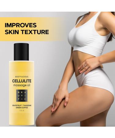 Anti Cellulite Massage Oil with Grapefruit & Tangerine Essential Oil - Natural Cellulite Remover for Skin Tightening & Firming | Unisex Formula with Green Coffee Oil - Buy Online on GoSupps.com