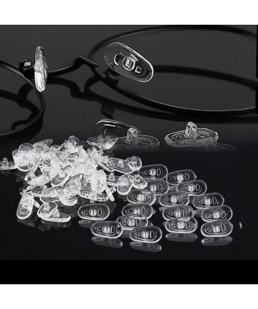 Extra Soft Silicone Nose Pads for Glasses - Screw-In Non-Slip Transparent 13mm - 10 Pieces - Buy Online on GoSupps.com