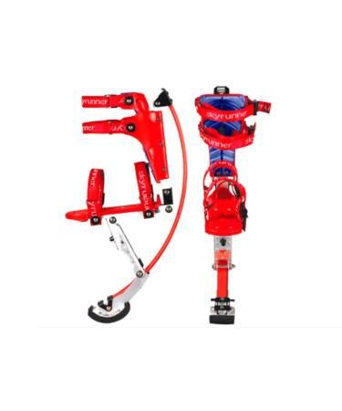 Skyrunner Kids/Child Youth Kangaroo Shoes Jumping Stilts Fitness Exercise (88-132lbs/40-60kg) Red