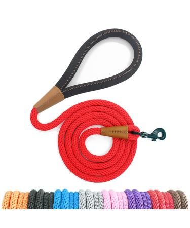 lynxking tow lines for dogs dog linen retriever linen tractor leash for small medium-sized large dogs (red carabiner hook 1.3cm x 180cm) carabiner hook-1.3cm x 180cm red - Buy Online on GoSupps.com