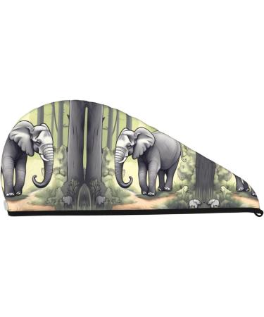 Buy Soft Super Absorbent Walking Elephant Hair Cap for Girls | Quick Dry Elastic Wrap for Long Thick Hair - Buy Online on GoSupps.com