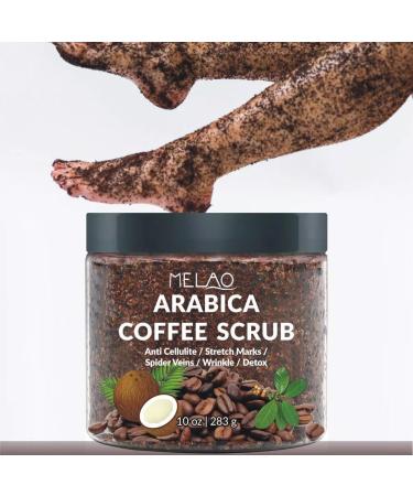 Arabica Coffee Scrub 100% Pure & Natural Face Body Hand Foot Leg Exfoliator Anti-Cellulite Wrinkle Stretch Marks 100g - Buy Online on GoSupps.com