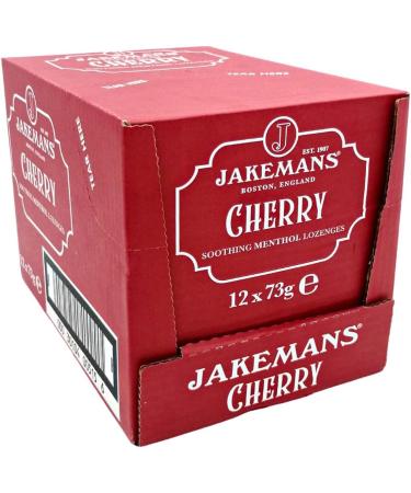 Jakemans Cherry 73g - Pack of 12 - Soothing Menthol Lozenges - Suitable For Vegetarians Red Cherry 73 g (Pack of 12) - Buy Online on GoSupps.com