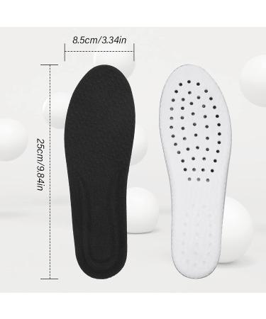 Memory Foam Cropable Comfort Insoles for Women US 5-8 - Shock Absorption Support Pads - Breathable Sports Insoles - Black - Buy Online on GoSupps.com