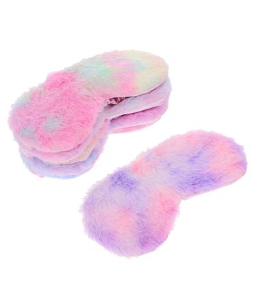 6 pi ces Masque de Sommeil Portable Masque Oculaire et Confortable Peluche Color pour Voyages H tels Longs