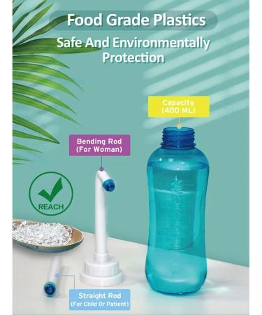 Portable Bidet Shower 500ml | Intimate Peri Bottle for Women | Double Nozzle Podusche with Storage Bag | Perfect for Postpartum Care - Buy Online on GoSupps.com