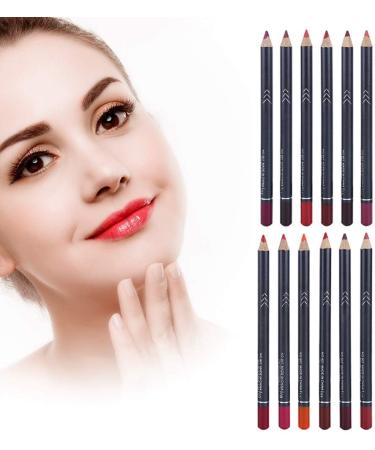 12 Colors Lip Liners Pencil Set Mattee Waterproof Lip Liner Pencil Lipstick Pen Long-lasting Comestic Tool Long Lasting Makeup Lip Liners - Buy Online on GoSupps.com