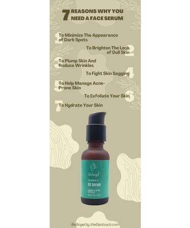 BelAngel Vitamin C CC Serum - Vegan Gluten & Paraben Free Skin Toning with Citrus Stem Cells - 1 Fl. Oz. International Shipping Available - Buy Online on GoSupps.com