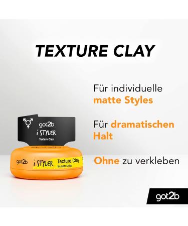 GOT2B ISTYLER Texture Clay Halt 4 (75 ml) - Men's Hair Cream for Cool Matt Effect & Textured Style - Buy Now! - Buy Online on GoSupps.com