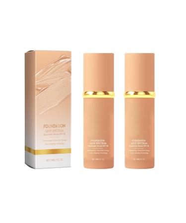 Enjoyaitlife Foundation 4 in 1 - Light Spectrum Light Spectrum Makeup- 4 in 1 Foundation Liquid 4-in-1 Versatile Foundation (2pcs Large) 2pcs 15 g (Pack of 2)