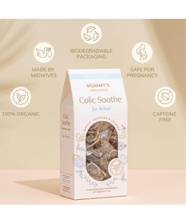 Colic Soothe - Organic Tea For Babies |15 Biodegradable & Non-GMO Tea Pyramids | Natural Remedy For Calming Colic Reflux | Aniseed & Fennel Blend | Made By Midwives - Buy Online on GoSupps.com