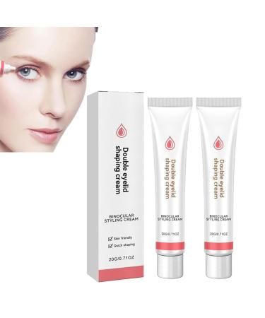 2pc Double Eyelid Styling Cream Double Eyelids Modeling Cream Waterproof Double-fold Eyelids Cream Long Lasting Invisible Double Eyelid Shaping Styling Cream