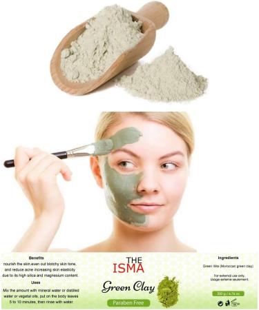  THE ISMA 100% Natural Kaolin Clay Facial Mask Paraben-Free Deep Pore Cleansing (200g Bag Green) - Buy Online on GoSupps.com