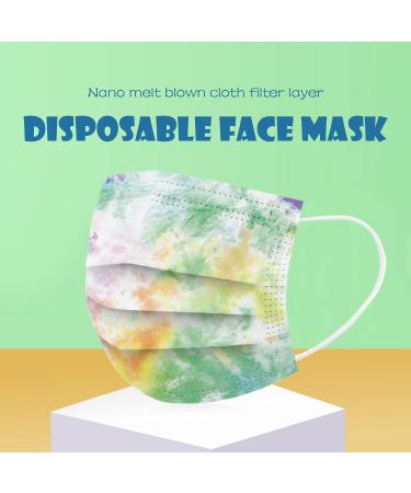 SDFRK 50-Piece Fashionable Adult Mouth Protection - 3-Layer Breathable Neckers Colorful Bandana Masks for Men & Women - Disposable Face Masks - Buy Online on GoSupps.com