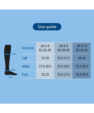 Amazon Basic Care Compression Flight & Travel Socks Black 6-9/39-43 - Medical Grade Support - Buy Online on GoSupps.com