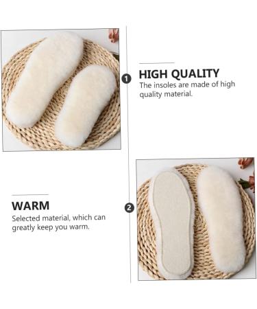 MAGICLULU Rabbit Fur Insoles - Warm Winter Fleece Inserts & Cushions for Anti-Cold Comfort | Soft Thickened Shoe Liners & Pads - Buy Online on GoSupps.com