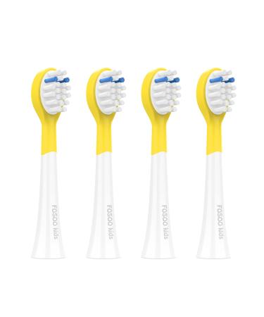 Kids Toothbrush Heads for FOSOO Kids Electric Toothbrush with Smaller Head &Soft Bristles Ages 3+ 4 Pack