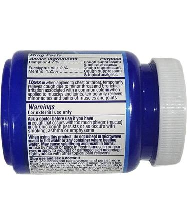 Vaporizing Chest Rub: Topical Analgesic for Cold Relief, Aches, Pain & Cough. 4 Oz (Pack of 3) - Buy Online on GoSupps.com