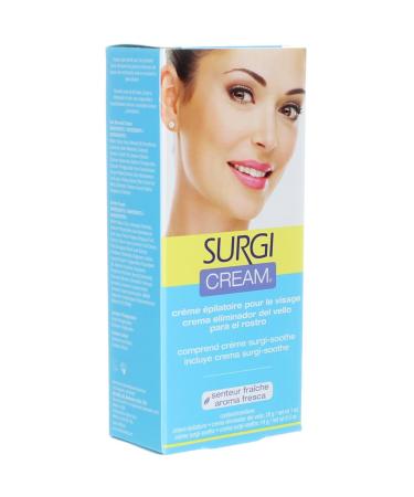 Surgi Cream Hair Remover for Face - 1 oz Fresh Scent (29ml) | 6 Pack | International Shipping Available - Buy Online on GoSupps.com