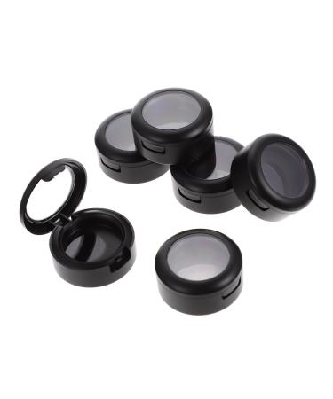 Ipetboom 8pcs Box Empty Eye Shadow Box Travel Accessories Makeup Eyeshadow Jar Bead Eyeshadow Holder Make up 4x3.8cm Black