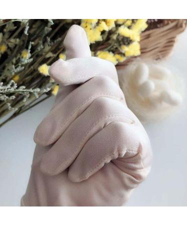 Beatifufu 1 Pair Grooming Gloves Silk Mittens Dry Hands Gloves Moisture Wristband Night Moisturizing Gloves Dry Cracked Hands Gloves Hydrating Gloves Repair Lining White Silk - Buy Online on GoSupps.com