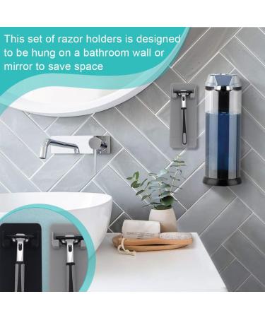 Self-Adhesive Razor Holder - 2 Pack Waterproof Shower Bracket for Bathroom Kitchen Office - Buy Online on GoSupps.com