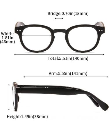 Suertree Feather Hinge Reading Glasses (3 Pack) - 1.5x Diopter Visual Aid for Men & Women - Stylish Round Optics - Buy Online on GoSupps.com