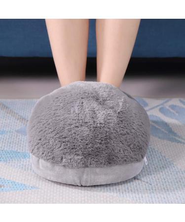 Serlium USB Foot Warmers | Soft Heated Slippers for Winter Office & Home Use - Gray - Buy Online on GoSupps.com