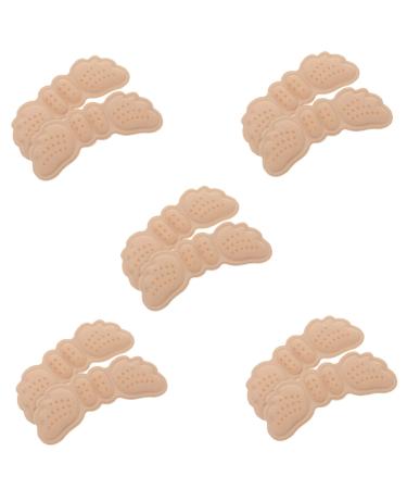 5pairs Heel Stickers Heel Protector Pads High Heel Shoe Pads Heel Grips Liner Shoe Insert Stickers Comfortable Heel Pads Heel Cushion Grips 4d Sponge Supplies Invisible Beige 10X3.5X0.5CM