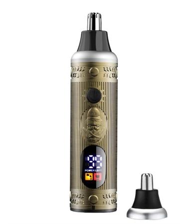Nose Hair Trimmer Rechargeable Painless Ear and Nose Trimming Tool Double Edge Blade Easy Clean with LED Power Display Suitable for Men and Women