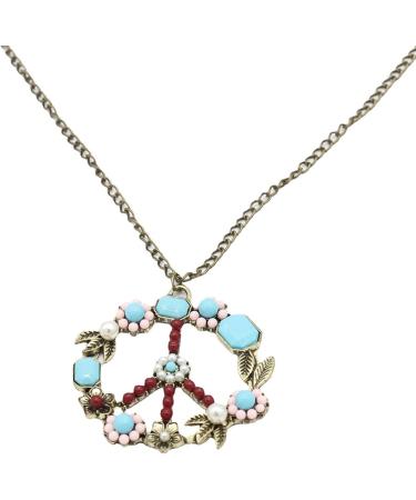 amangul Hippie Costume Set Include Sunglasses Headband Peace Sign Necklace and Earring 60s 70s Style Vintage Costume(Md0906P22) - Buy Online on GoSupps.com