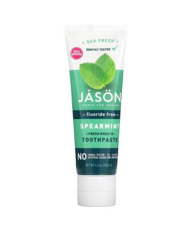 JASON NATURAL COSMETICS Fluoride Free Sea Fresh Toothpaste 4.2 OZ
