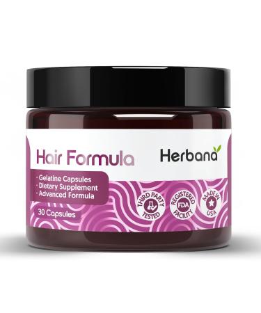 Hair Formula for Men & Women - 23 Active Ingredients for Faster Hair Growth & Thickness with Biotin 6000 mcg - Vitamin and Herbal Advanced Formula (60 Capsules) - Buy Online on GoSupps.com