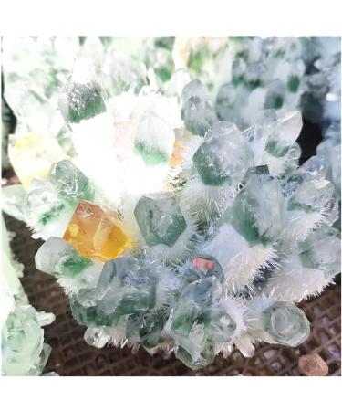 500-600g Hot Green Ghost Quartz Crystal Cluster Stones Specimen for Home Decoration Fengshui Freeform kaixun - Buy Online on GoSupps.com