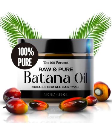 Pure and Raw Batana Oil for Hair Growth Dr Sebi Organic Sourced from Honduras 4.2 OZ / 120g - Cold Pressed - 100% Pure - Hair Growth Oil - Hair Oil for Hair Growth - Botana Oil