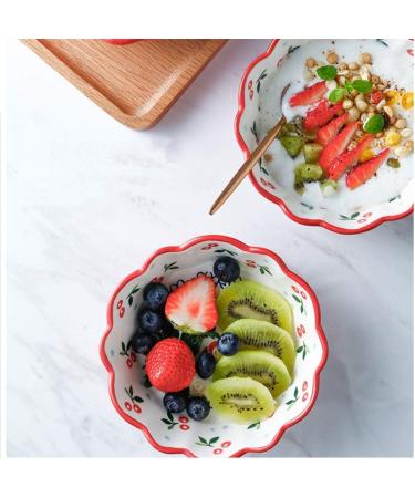 Bowl Snack Dip Bowls Dishware Creative Dessert Bowl Cute Cherry Bowl Underglaze 5.9 Inch Small Salad Bowl Hand-Painted Tableware Compatible with Kitchen Restaurant Gifts - Buy Online on GoSupps.com